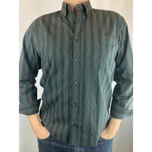 Roccobarocco Pinstripe Button Down Long Sleeve Shi